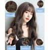 M Grande DY14A Premium Line Wig, Supervised by Top Stylist, 6-Piece Set, Richline, Women's Wig, Long, Face Shrinking, Rich Brown