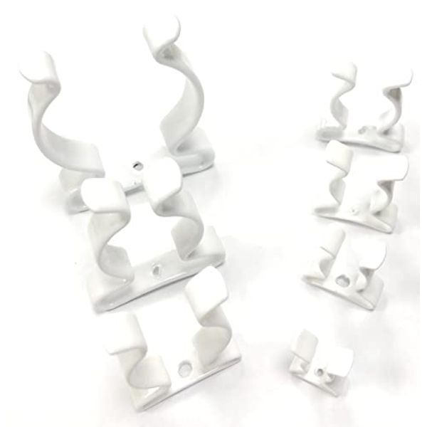 2 X 50mm White Plastic Coated Spring Steel Tool Clips