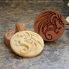 Fun Food Tools, Wood Cookie Stamp, 2.5 Inch (Dragon CS-009)