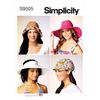 Simplicity SS9505A Hats in Four Styles A S-M-L