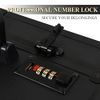 Kinglioncase Barber Case Clipper Bag Black, Hair Kit Tool Box Aluminum Organizer with Portable Handle and Secure Numlock for Scissors, Clippers, Barber Supplies 15.8" x 11" x 6.5"