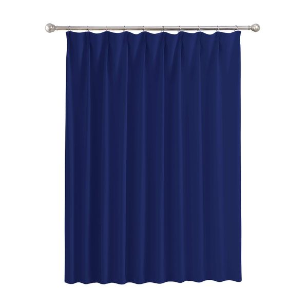 PONY DANCE Divider Grade 1 Blackout Curtain, 1 Piece, Drape, Insulation, Thermal, Cold Protection, Save Energy, Simple, Thick, Solid Color, Nordic, W 59.1 x L 70.1 in. (150 x 178 cm), Royal Blue