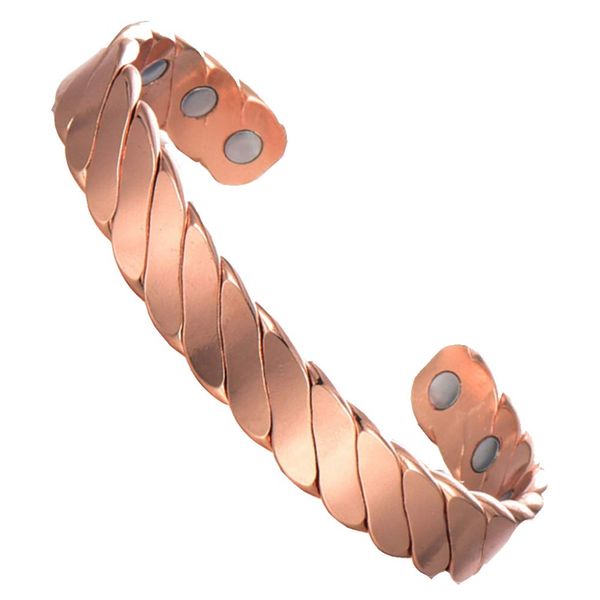 Pure Copper Bracelet Enlarged Wrist for Men Women Golf Tennis Baseball Volleyball, Copper