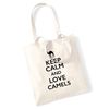 Keep calm and love camels tote bag