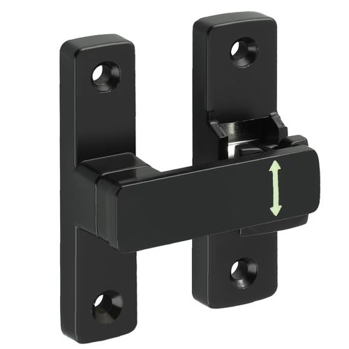 Mooche 90/180 Degree Barn Door Lock, Heavy Duty Black Flip Gate Latches Safety Latch Lock Hardware Enhanced Security for Interior Door Front Door Barn Garden Fence Bathroom Cabinet Window