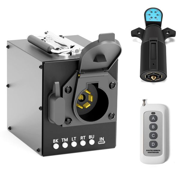Portable Trailer Light Tester Box with 12V 10Ah Battery,Wireless Remote Control 