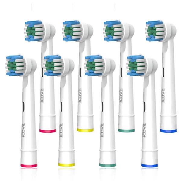 8X Electric Toothbrush Heads, ICOVE Compatible with Oral-B Braun Electric Toothbrush, Precision Clean Professional Brush Replacement Head for Oral B (8 Count, Pack of 1)