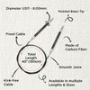 KnitPro Karbonz Fixed Circular Needles 40" (100cm) | 8.00mm