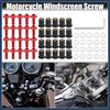 INFINAUTO 20pcs M5 Motorcycle Windscreen Screw Fairing Windscreen Bolt Red Durable Material Stylish Design