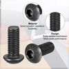 uxcell Hex Socket Cap Bolts Hex Socket Button Head 304 Stainless Steel M5x6mm 50pcs