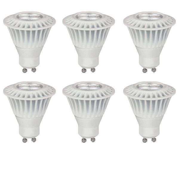 TCP 25W Equivalent, LED GU10 Base MR16 Flood Light Bulbs, Dimmable, Soft White (6 Pack)