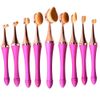 9Pcs Toothbrush Oval Makeup Brushes Set  Foundation, Concealer, BB cream, Powder