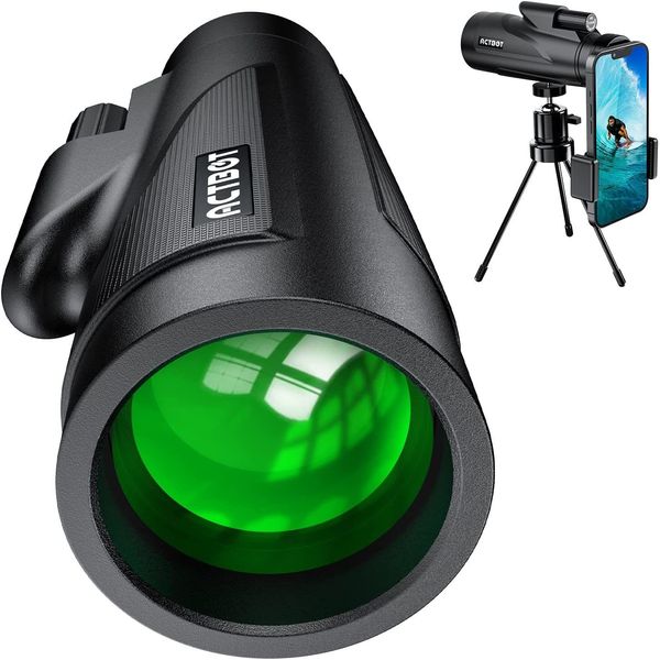 Monocular Telescope, ACTBOT 12X42 Waterproof Monocular Telescope for Smartphone