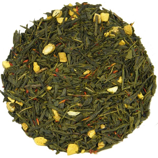 Simpli-Special Sencha Red Ginseng Green Loose-Leaf Tea | 100% Natural Loose-Leaf Tea | 100g in Resealable Pouch | No Artificial Flavours | Tangy Tropical Blend with Safflowers & Passion Fruit