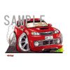 [Koolart] subaru GH Impreza (WRX STI Red) Illustration