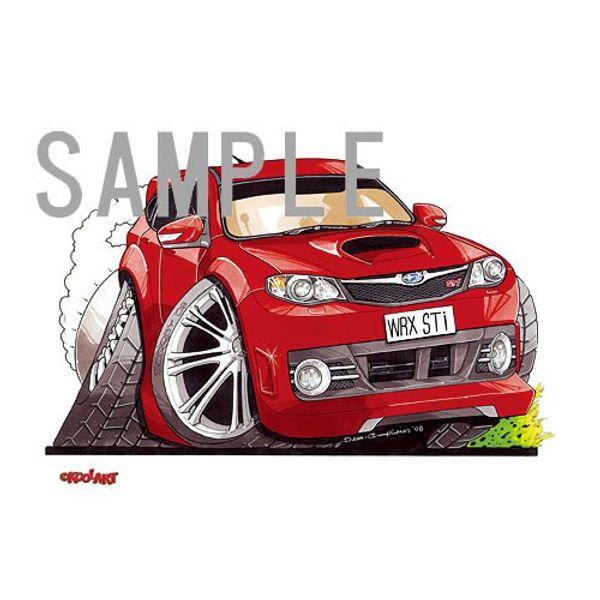 [Koolart] subaru GH Impreza (WRX STI Red) Illustration
