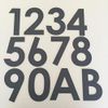 Graphite Grey Matt, Floating Finish, House Numbers - Century Gothic - 25 cm