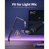 Rotatable Mic Arm with Clamp Boom Arm for Light Mics 3/8'' 5/8'' Thread