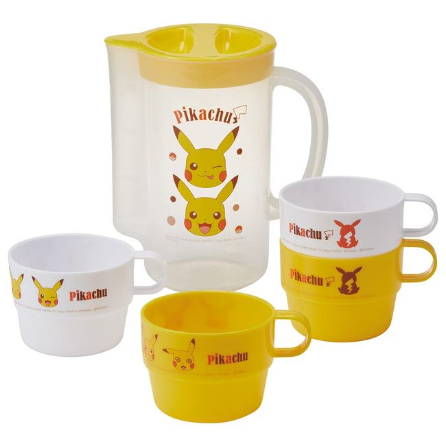 Skater KS32S-A Stacking Cup, Set of 4, with Case, Pikachu, Pokémon, 28.9 fl oz (850 ml)