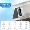 2PCS 4MP Solar Wireless Color Night Vision CCTV Security Camera WIFI 2-Way Audio