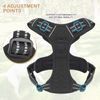Black Adjustable Dog Pet Harness Reflective Strips Comfortable Mesh &Soft Handle