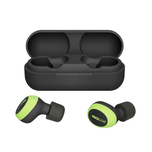 ISOtunes Free 2.0 OSHA Approved Earbuds: Wireless Bluetooth Hearing Protection Earbuds for Work, 25 dB Noise Reduction, 21-Hour Battery Life, Noise-Cancelling Mic (Free 2.0 - Safety Green)
