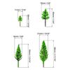 QWORK® 50 Pieces Model Trees Mixed Age 9+, Model Trees Miniature, Simulation Model Trees, Plastic, For Sand Table Model, Scene Decoration, 4 Sizes