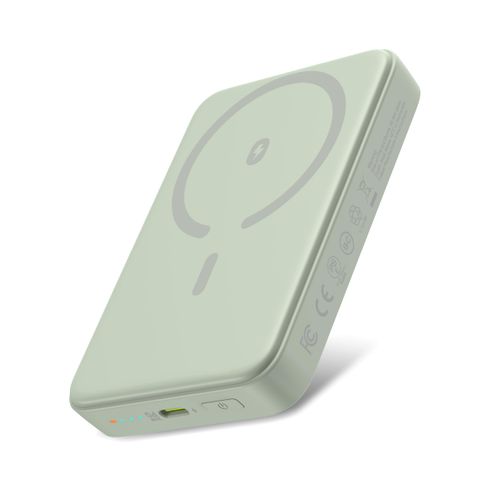 Omnibar Magnetic Power Bank,10000mAh Wireless Portable Charger with USB C PD 20W Fast Charging,for Magsafe Battery Pack for iPhone 16/16 Pro/16 Pro Max, iPhone 15/14/13/12 Series,Green