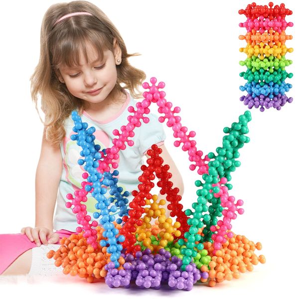 TOMYOU 200 Pieces Building Blocks Kids STEM Toys Educational Building Toys Interlocking Solid Plastic for Preschool Kids Boys and Girls Aged 3+, Safe Material Creativity Kids Toys