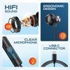 Delton 15EC Stereo Wired Earbuds, USB Type-C - Black