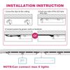 6 Pack 4FT 60W LED Linkable Shop Ceiling Light Super Bright Daylight 6000K