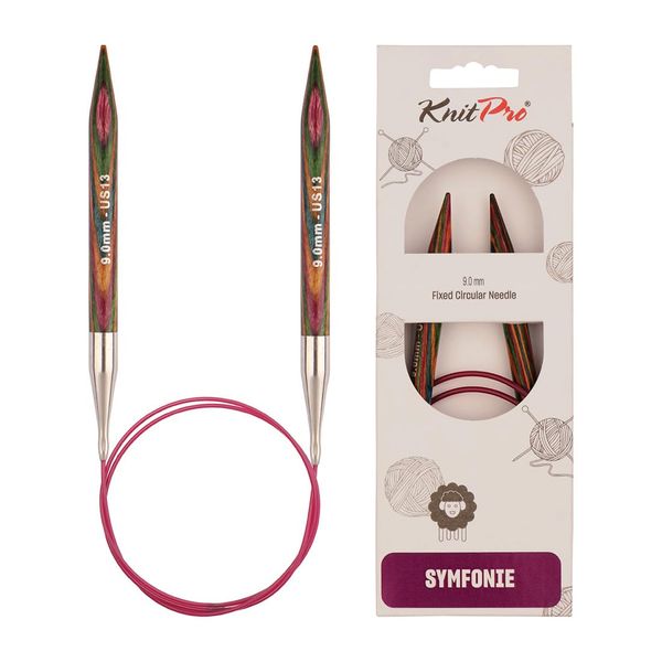 KnitPro Symfonie Fixed Circular Needles 20" (50cm) | 9.00mm