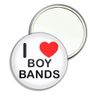 I Love Boy Bands - 77mm Round Compact Mirror