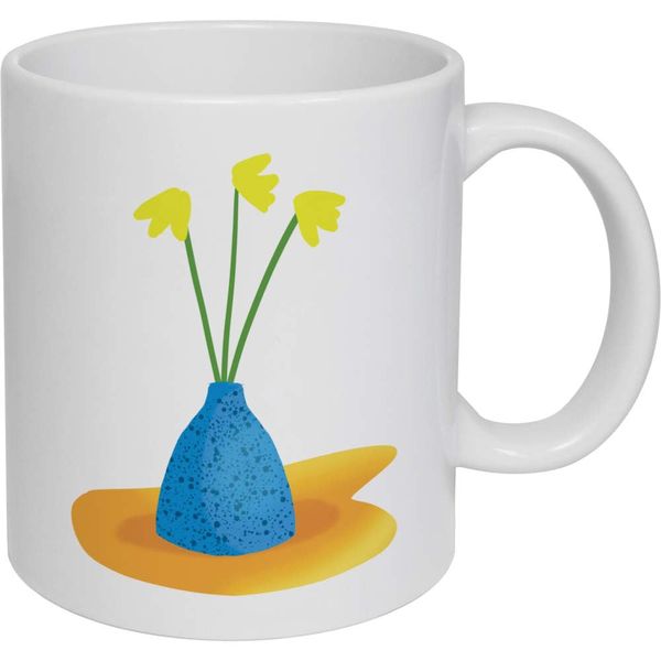 11oz (320ml) 'Daffodils in A Vase' Ceramic Mug/Cup (MG00083787)