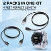 Charger Cable 010-12491-01 Replacement for Garmin Multiple Watch Devices--2Pack