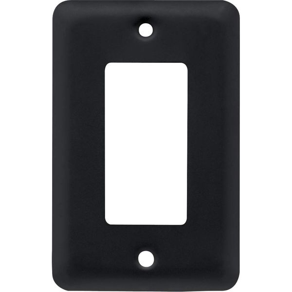 Franklin Brass Stamped Round (1-Pack) Decorative Light Switch Cover Matte Black 1-Gang Decorator/Rocker Wall Plate Single Switch Plate Cover Electrical Outlet Covers W10251-FB-C