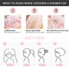 YOFASEN Shower Cap - 3 Pack Shower Hat Double Layers Bath Caps Waterproof Elastic Band Bath Kitchen Cap Bathing Hair Cap