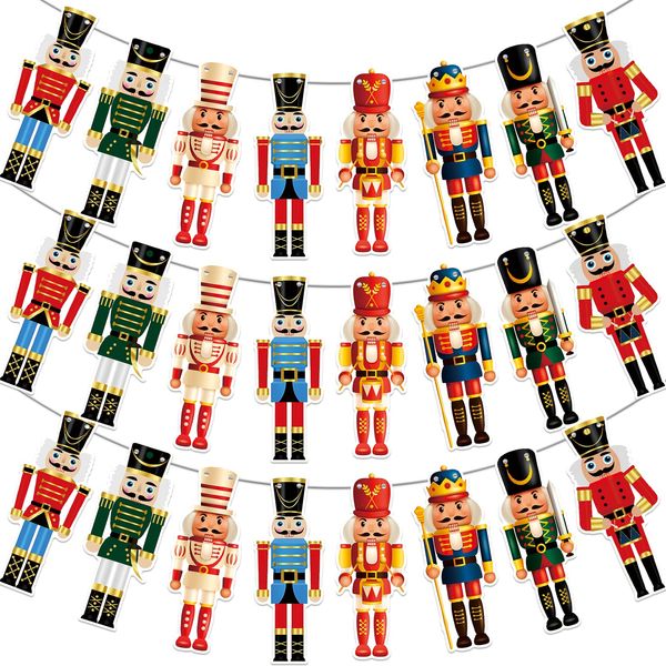 Nutcracker Banner Christmas Nutcracker Decorations Nutcracker Party Supplies Nutcracker Garland for Nutcracker Party Decorations Christmas Holiday Party Decorations