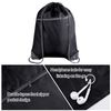 KUUQA 12Pcs Drawstring Backpack Bags Bulk with Zipper Pocket and Headphone Hole
