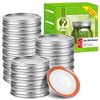 100Pcs/50 Sets Canning Jar Lids and Rings Wide Mouth Split-Type Lids with Silic