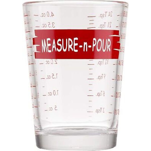 Tablecraft Measuring Cup Clear Glass With Measurement Marks 2 Cup Capacity