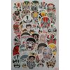 35pc Chinese Opera Phantom Mask assorted Decorative PVC material Stickers 1”inch