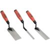 New 3pcs Tradesman Margin Trowel Set Hand Brick Plastering Builders Soft Grip Handle