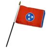 Tennessee 4"x6" Desk Stick Flag (No Base) (1 Flag)