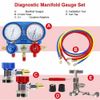 A/C HVAC Diagnostic Manifold Gauge Set Air Conditioner Manometer System Test Kit