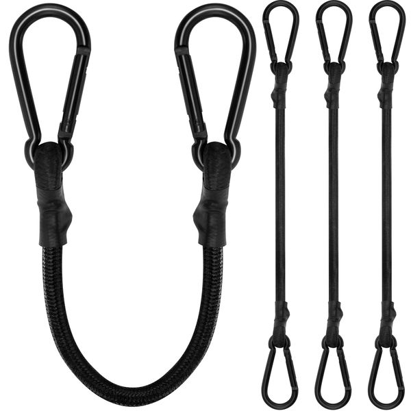 Bungee Cords with Hooks, Black Elastic Small Bungee Cords with ...