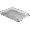 Acrimet Stackable Letter Tray Front Load, Letter Size, Plastic, Clear Smoke Color, 1 Unit