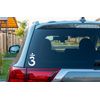 Third Eye Chakra Sanskrit Symbol Vinyl Car Decal – Premium Quality