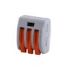 20Pcs Electrical Connectors Blocks 3 Way Spring Terminal Block Reusable Electric Cable Wire Connector