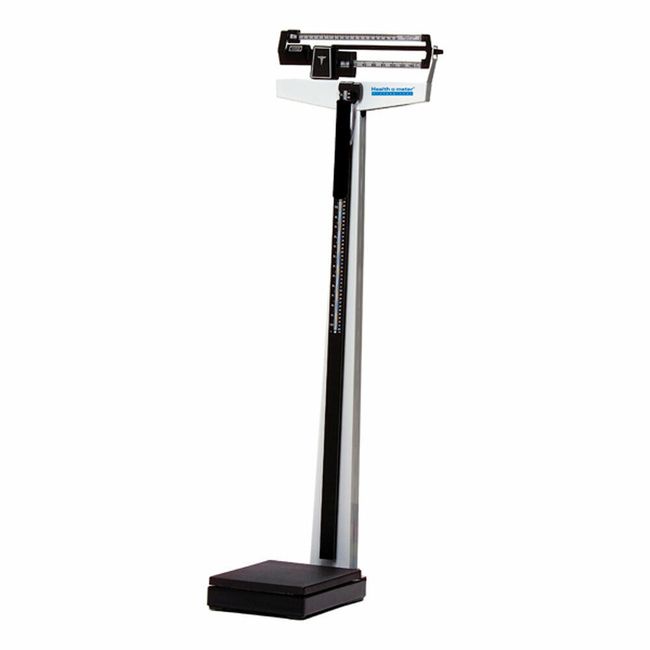 Healthometer 450KLWH Beam Scale w/ Height Rod/Wheels-500 lb/227 kg